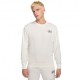 Nike Felpa Girocollo Logo Back Bianco Uomo