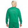 Nike Felpa Girocollo Logo Back Verde Uomo