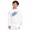 Nike Felpa Girocollo Logo Bianco Bambino