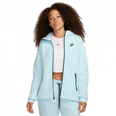 Nike Felpa Tech Fleece Azzurro Donna