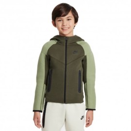 Nike Felpa Tech Fleece Bicolor Verde Bambino