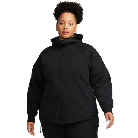 Nike Felpa Tech Fleece Plus Size Nero Donna