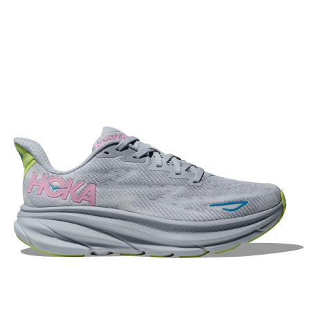 Hoka Clifton 9 Rosa Grigio - Scarpe Running Donna