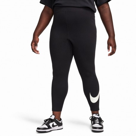 Nike Leggings Logo Plus Size Nero Donna