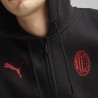 Puma Felpa Calcio Ac Milan Full Zip Nero Rosso Uomo