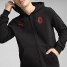 Puma Felpa Calcio Ac Milan Full Zip Nero Rosso Uomo