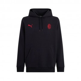 Puma Felpa Calcio Ac Milan Ess Nero Rosso Uomo