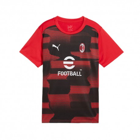 Puma Maglia Calcio Ac Milan Prematch Rosso Nero Bambino