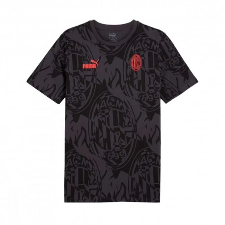 Puma Maglia Calcio Ac Milan Culture Print Nero Uomo