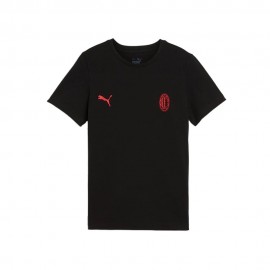 Puma Maglia Calcio Ac Milan Ess Nero Rosso Bambino