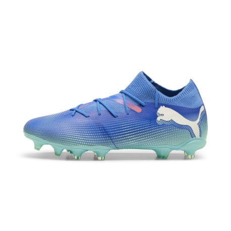 Puma Future 7 Match Fg Ag Azzurro Verde - Scarpe Da Calcio Uomo