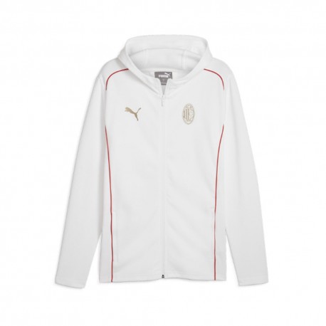 Puma Felpa Calcio Ac Milan Casual Bianco Rosso Uomo