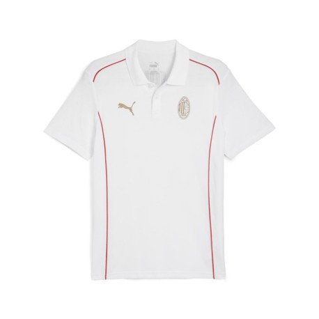 Puma Polo Calcio Ac Milan Casual Bianco Rosso Uomo