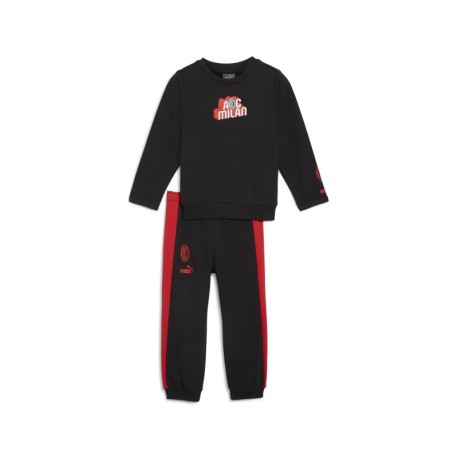 Puma Tuta Calcio Baby Ac Milan Culture Nero Rosso Bambino