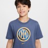 Nike Maglia Calcio Inter Crest Blu Oro Bambino