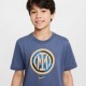 Nike Maglia Calcio Inter Crest Blu Oro Bambino