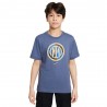 Nike Maglia Calcio Inter Crest Blu Oro Bambino