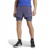 ADIDAS Shorts Sportivi Train 2 In 1 Blu Uomo