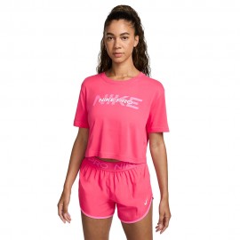 Nike Maglietta Palestra Crop Pro Train Fucsia Donna