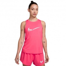 Nike Canotta Running One Swoosh Rosa Riflettente Donna