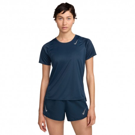 Nike Maglia Running Dri-Fit Race Blu Navy Riflettente Donna