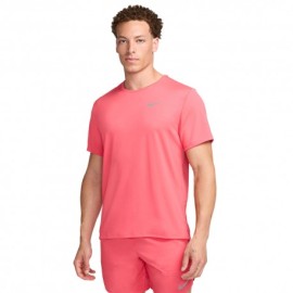 Nike Maglia Running Miler Rosa Riflettente Argento Uomo