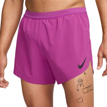 Nike Pantaloncini Running Aeroswift 4" Hot Fucsia Nero Uomo