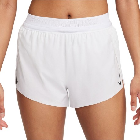 Nike Pantaloncini Running Aeroswift Bianco Nero Donna