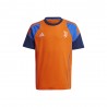 ADIDAS Maglia Calcio Juve Training Cotton Arancio Blu Bambino