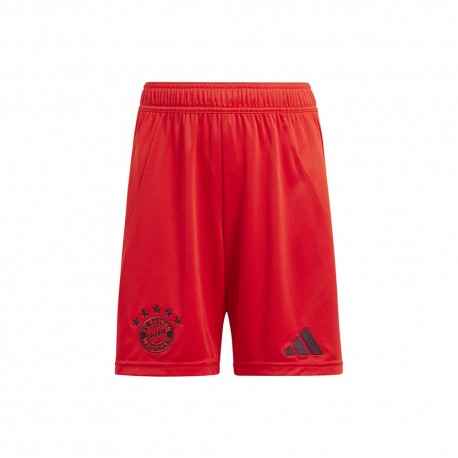 ADIDAS Pantaloncini Calcio Bayern Home 23/24 Rosso Nero Bambino