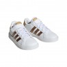 ADIDAS Grand Court 2.0 El K Ps Bianco Oro - Sneakers Bambina