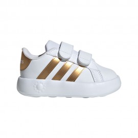 ADIDAS Grand Court 2.0 C F I Td Bianco Oro - Sneakers Bambina