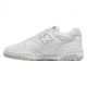 New Balance 550 Lea Bianco Bianco - Sneakers Uomo