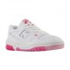 New Balance 550 Lea Gs Bianco Fuxsia - Sneakers Bambina