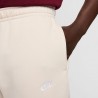 Nike Pantaloni Con Polsino Logo Piccolo Beige Uomo