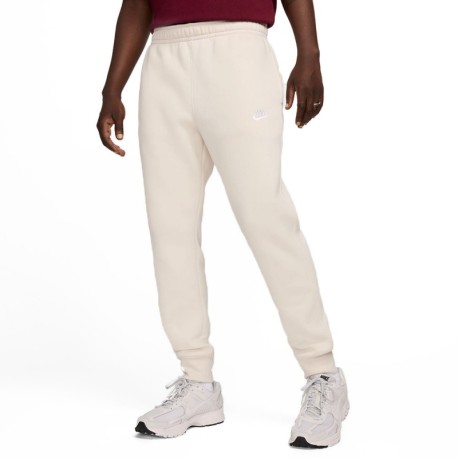 Nike Pantaloni Con Polsino Logo Piccolo Beige Uomo