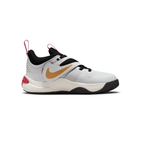 Nike Team Hustle D11 Ps Bianco Nero - Scarpe Basket Bambino