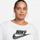 Nike T-Shirt PLus Size Logo Futura Bianco Donna