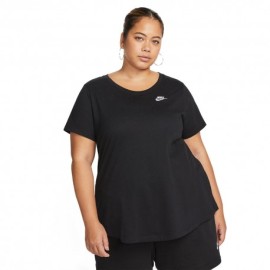 Nike T-Shirt Plus Size Club Essentials Nero Donna