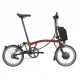 Brompton Folding C-Line Explore 6V Flame Lacquer - City Bike Elettrica