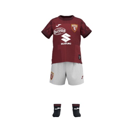 Joma Sport Completo Calcio Neonato Torino Home 24 25 Granata Bambino