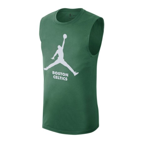 Nike Canotta Basket Nba Celtics Jordan Verde Bianco Uomo