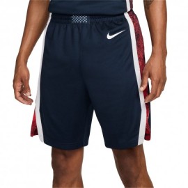 Nike Pantaloncini Basket Usa Road Blu Bianco Uomo