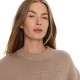 Calvin Klein Maglioncino Dolcevita Intarsia Rosa Donna