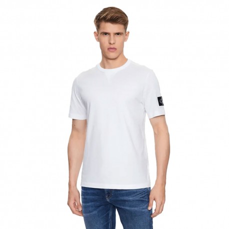 Calvin Klein T-Shirt Logo Manica Bianco Uomo