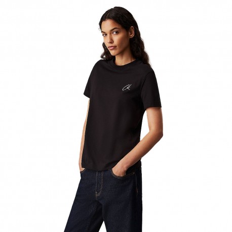 Calvin Klein T-Shirt Logo Nero Donna