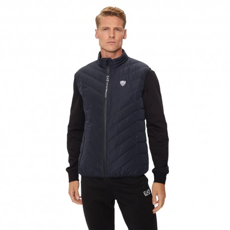 Ea7 Gilet Sportivo Logo Piccolo Blu Uomo