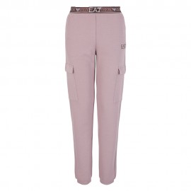 Ea7 Pantaloni Cargo Logo Piccolo Verde Donna