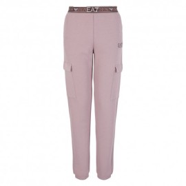 Ea7 Pantaloni Cargo Logo Piccolo Verde Donna