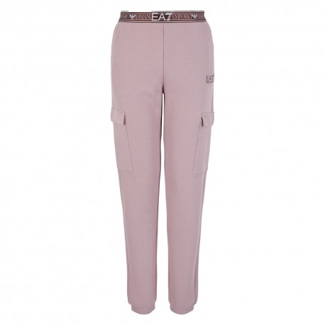 Ea7 Pantaloni Cargo Logo Piccolo Verde Donna